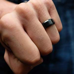 Black Matt Coated Titanium Ring