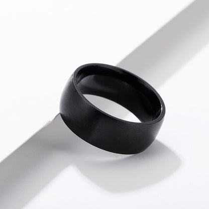 Black Matt Coated Titanium Ring