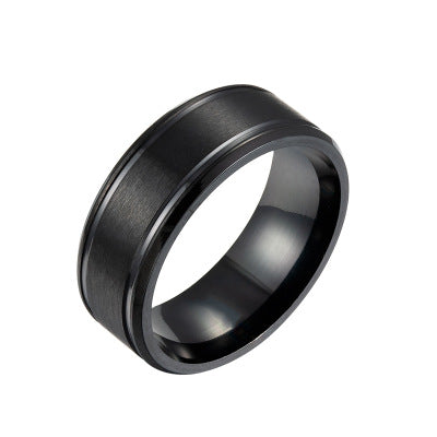 Stainless steel Gold, Black, Silver Ring