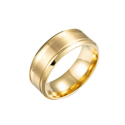 Stainless steel Gold, Black, Silver Ring