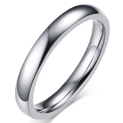 D-Shape Men's Stainless Steel Wedding Bands Gold, Silver, & Black | 8mm, 6mm 4mm Rings