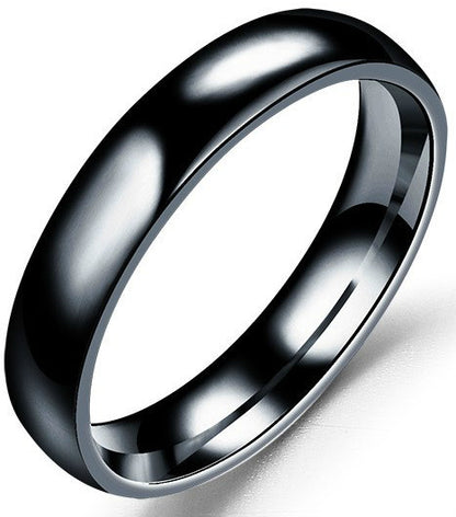 D-Shape Men's Stainless Steel Wedding Bands Gold, Silver, & Black | 8mm, 6mm 4mm Rings