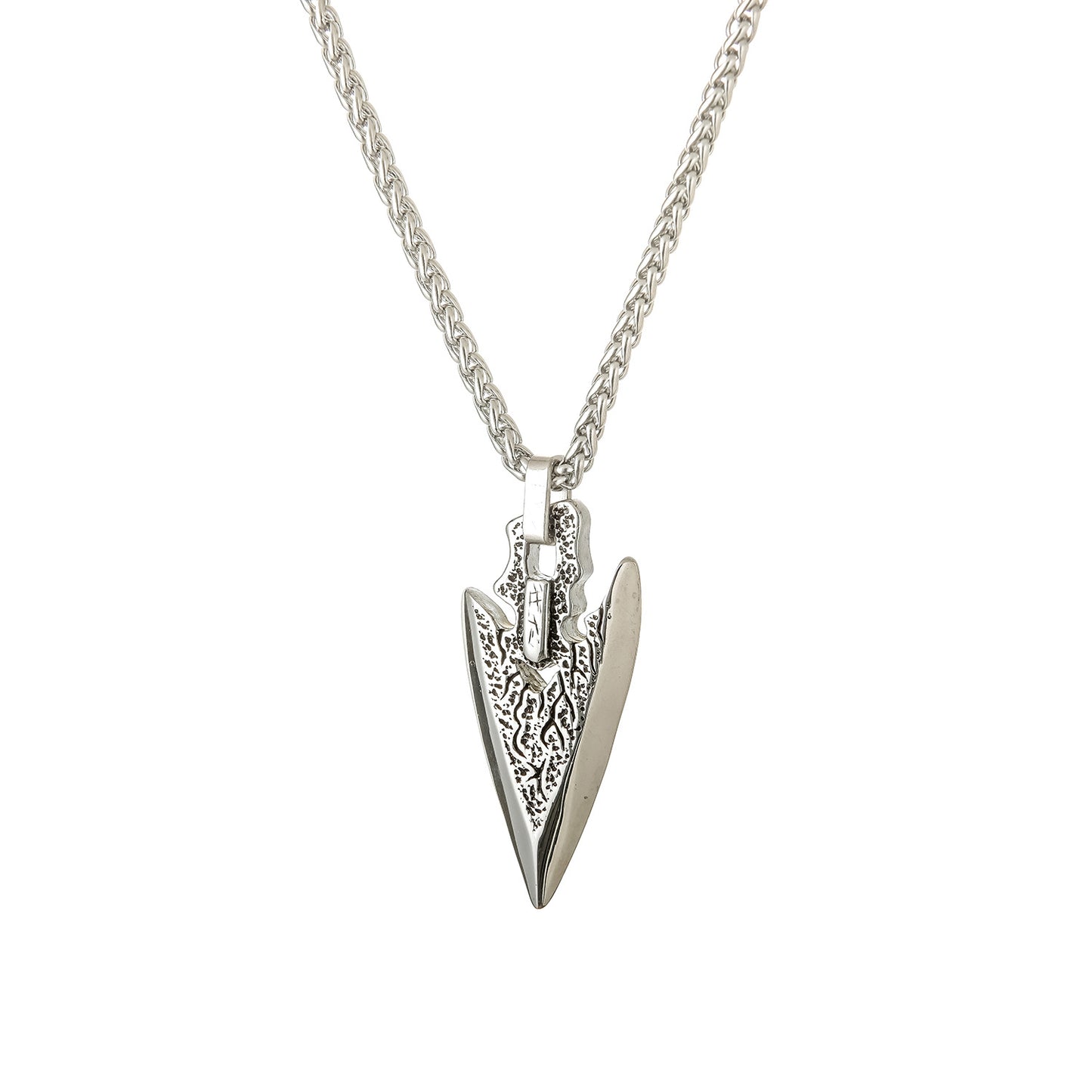 Engraved Arrow Head Pendant With Chain