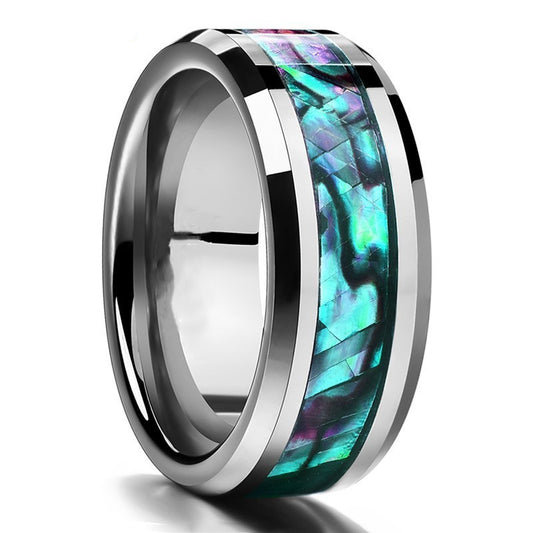 Artistic Ring With Abalone