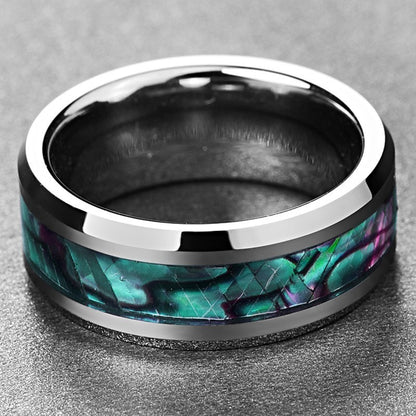 Artistic Ring With Abalone