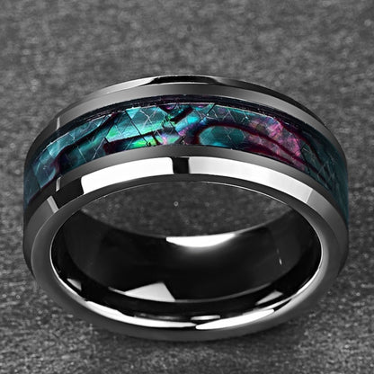 Artistic Ring With Abalone