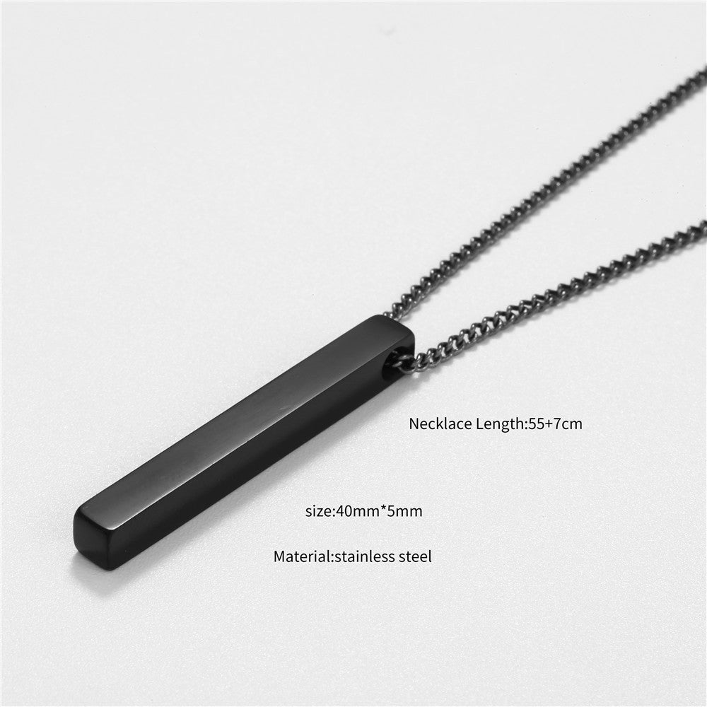 Vertical Bar Gold, Black , Silver Neckless