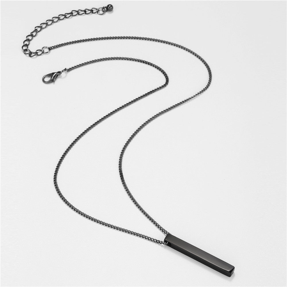 Vertical Bar Gold, Black , Silver Neckless