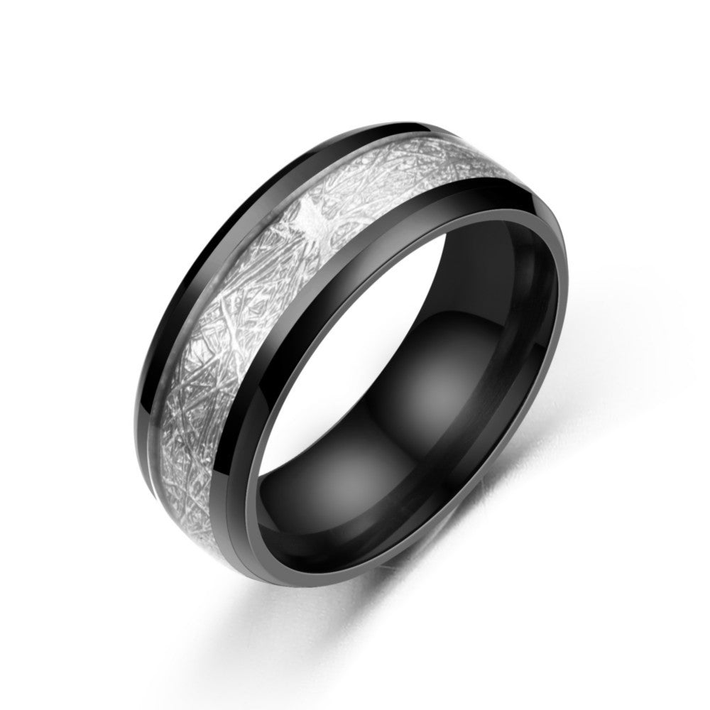 Silver Shine Ring in Black and Silver Color