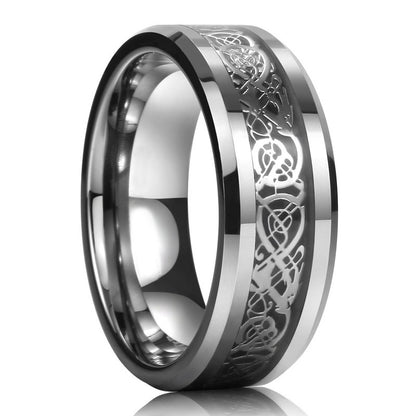 Celtic Dragon Black Red Blue Green Gold Rings