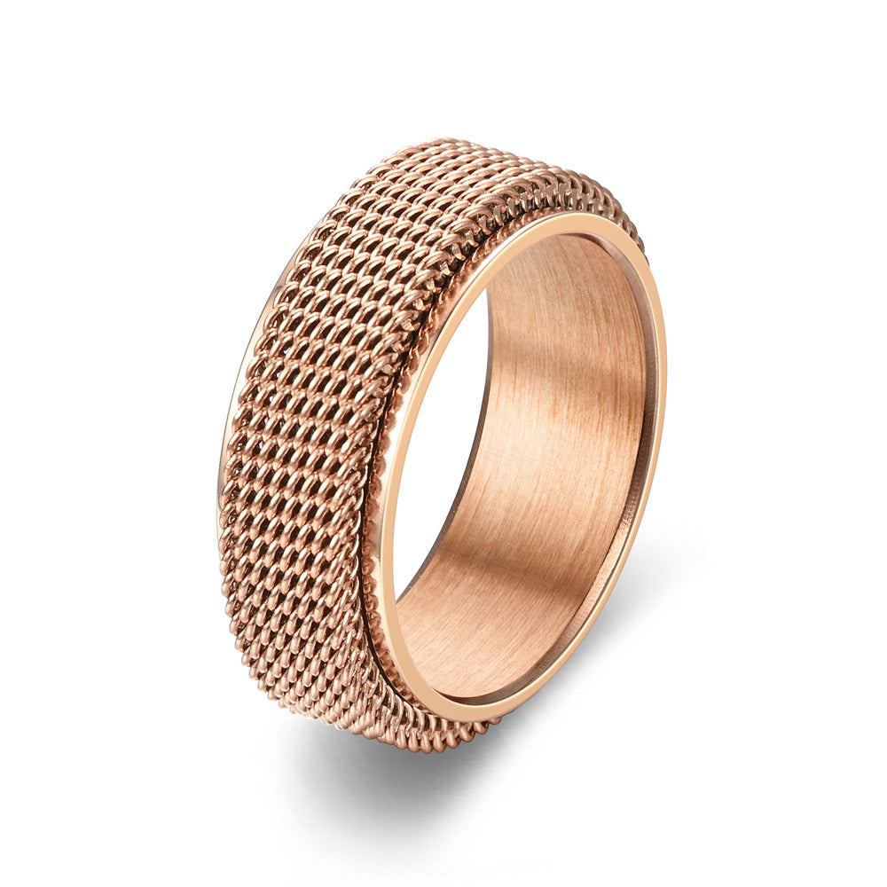 Chain Mail Premium Ring Black, Silver, Gold and Rose Gold