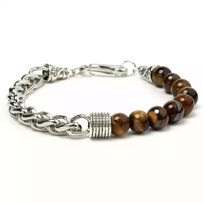 HALF CHAIN & HALF STONE 10 COLOR BRACELET