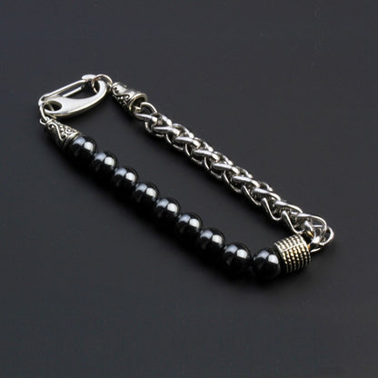 HALF CHAIN & HALF STONE 10 COLOR BRACELET