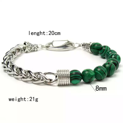 HALF CHAIN & HALF STONE 10 COLOR BRACELET