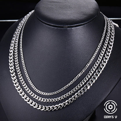 Cuban Chain 3 mm 5 mm 7 mm 9 mm 11 mm Black Silver Gold Sizes 18 cm 20 cm 22 cm 24 cm